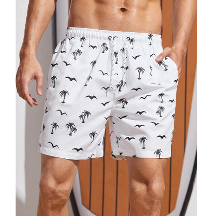 Men's Printed Beach Shorts | Hawaiian Casual Mesh Polyester S-5XL