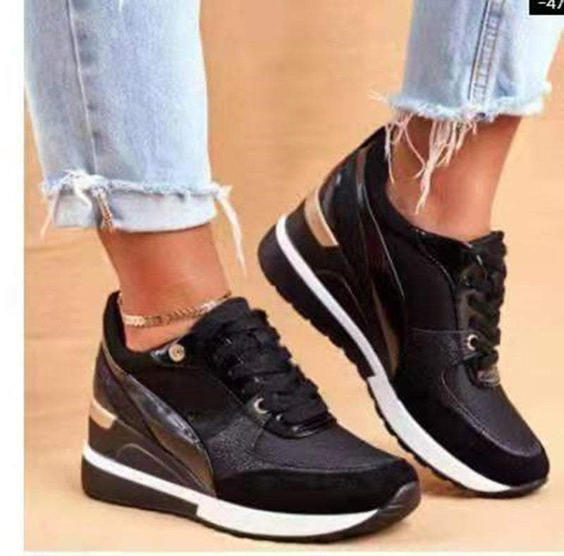 Women's Casual Round Toe Heeled Shoes | PU Upper Mid Heel