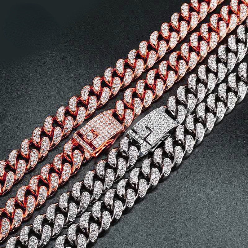 Hip Hop Alloy Chain Dog Collar | Rose Gold, Silver & Gold