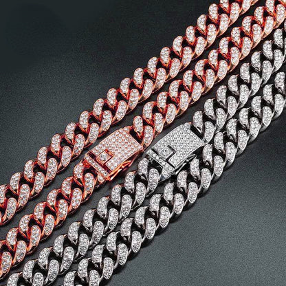 Hip Hop Alloy Chain Dog Collar | Rose Gold, Silver & Gold