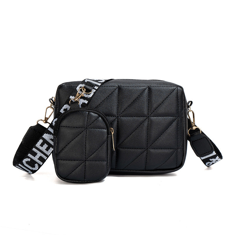 PU Leather Shoulder Bag & Wallet Set | 2-Piece | White, Black, Apricot