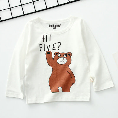 Children's Cartoon Long Sleeve T-Shirt | Cotton Kids Top