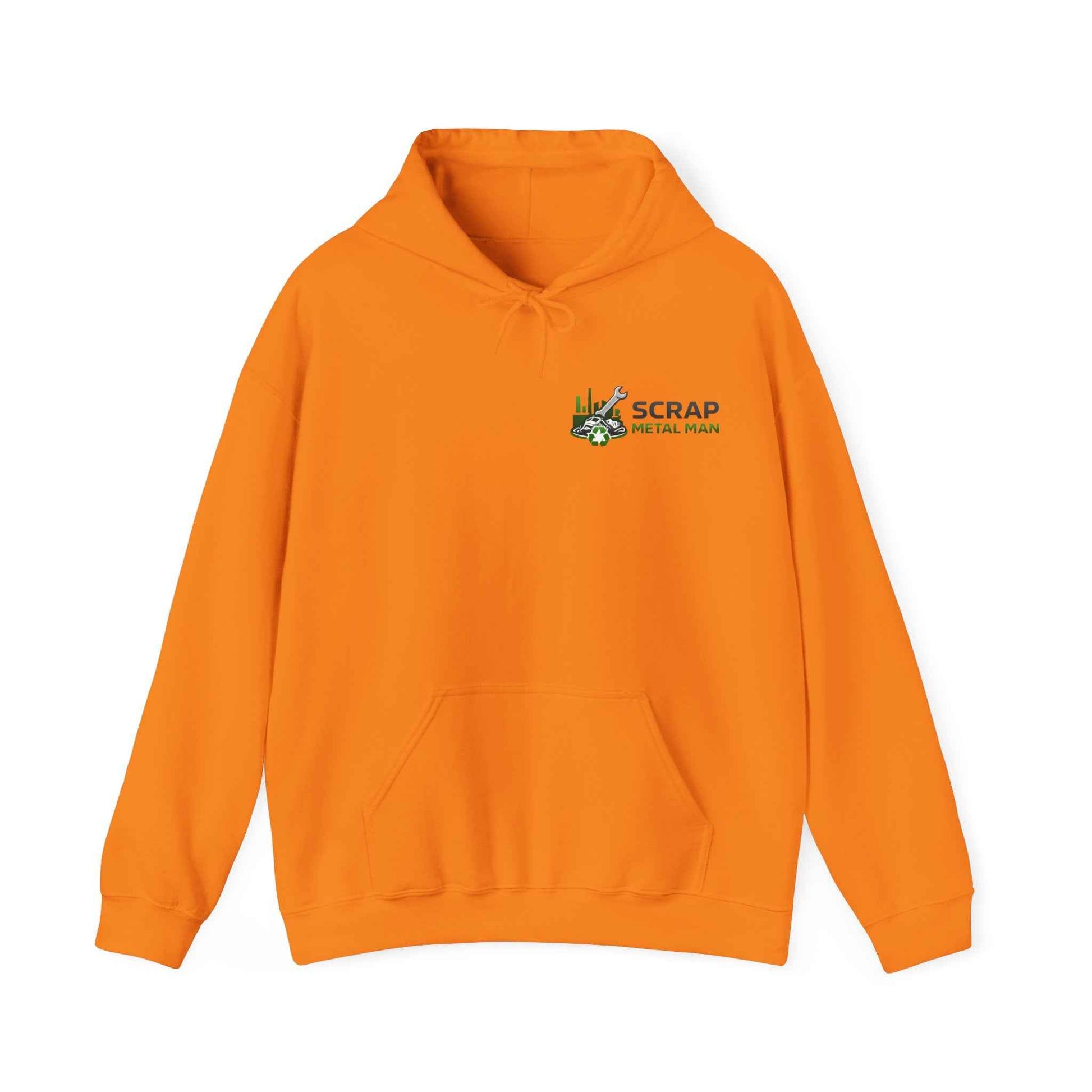 Scrap Metal Man Logo Hoodie – Industrial Style Unisex Sweatshirt
