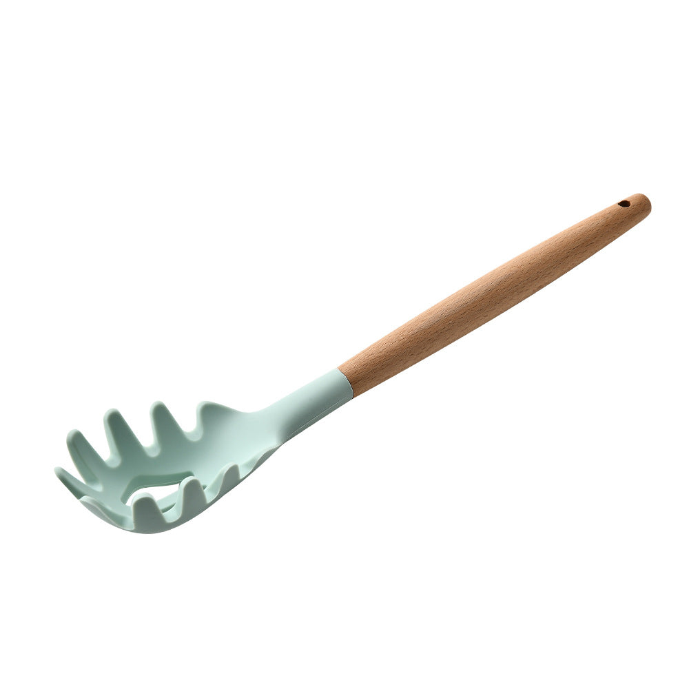 Silicone Kitchen Utensils with Wooden Handle