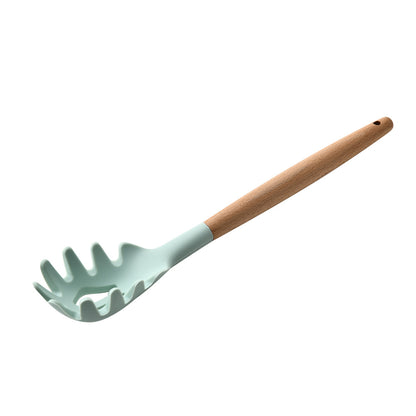 Silicone Kitchen Utensils with Wooden Handle