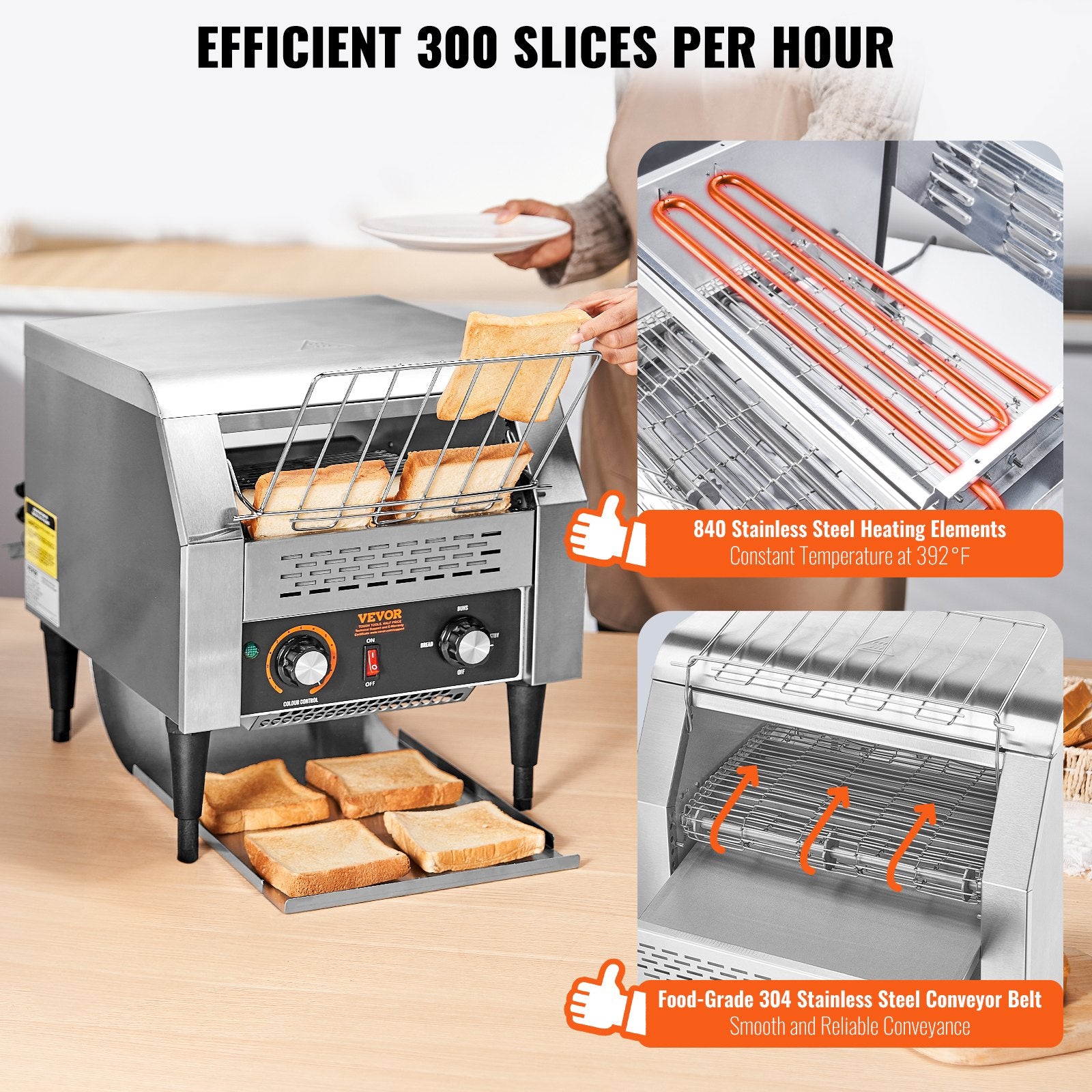 Commercial Conveyor Toaster – 300 Slices/Hour, 7 Settings | Restaurants & Buffets