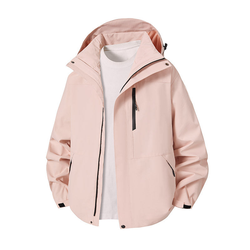 Unisex Waterproof Windproof Hooded Shell Jacket – 12 Colours