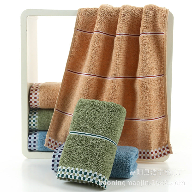 Houndstooth Cotton Face Towel | Soft & Absorbent