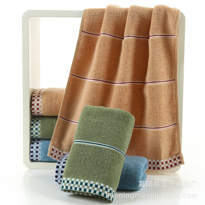 Houndstooth Cotton Face Towel | Soft & Absorbent