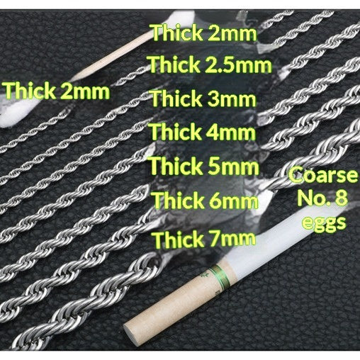 Stainless Steel Twist Chain Titanium Steel Necklace For Men And Women