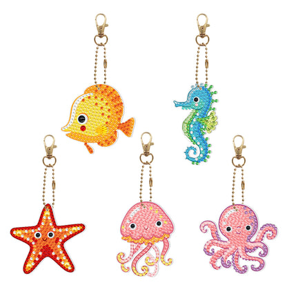 5D Diamond Painting Keychain Kit | DIY Craft Gift