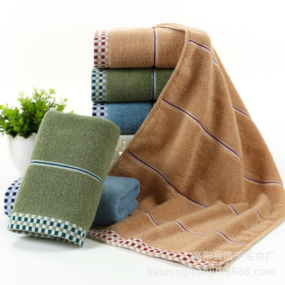 Houndstooth Cotton Face Towel | Soft & Absorbent
