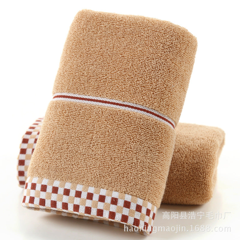 Houndstooth Cotton Face Towel | Soft & Absorbent