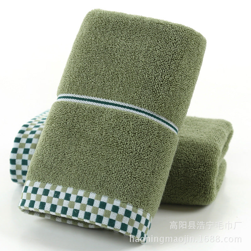 Houndstooth Cotton Face Towel | Soft & Absorbent