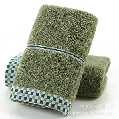 Houndstooth Cotton Face Towel | Soft & Absorbent