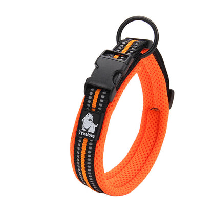 3M Reflective Padded Dog Collar – Soft Mesh Lining | 11 Colours | Sizes XXS–3XL