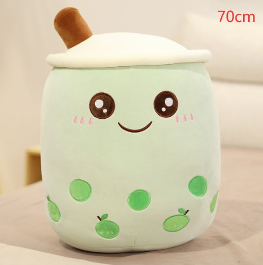 Boba Tea Plush Pillow Cushion - Soft Bubble Tea Stuffed Toy