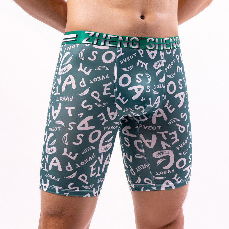 Men's Ice Silk Boxer Briefs – Antibacterial, Sizes L–5XL