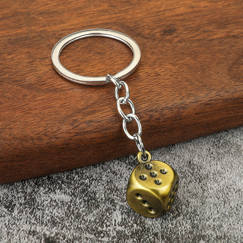 Zinc Alloy Playing Cards, Dice & Mahjong Keychain
