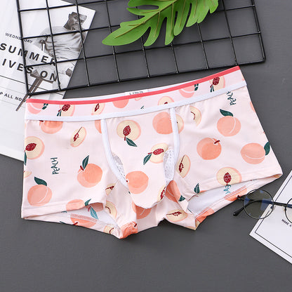 Men's Ice Silk Printed Boxer Briefs – Soft Nylon Knit Underwear 20 Designs