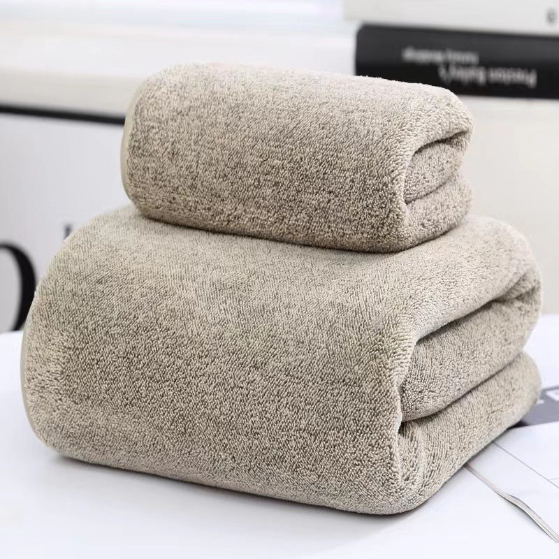 Bamboo Charcoal Coral Fleece Towel Set | Hand & Bath Suit | 4 Designs
