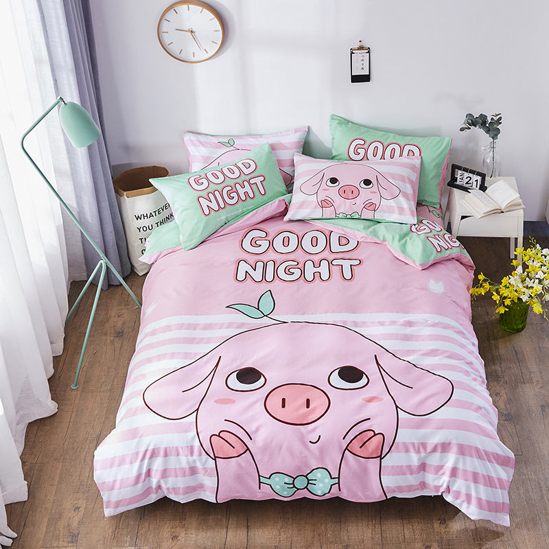 Cartoon Print Cotton Bedding Set 4 Piece | 32 Designs