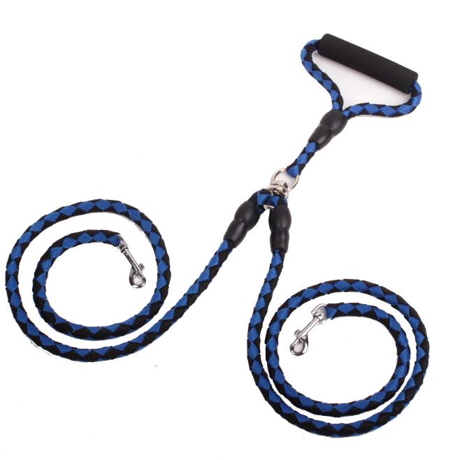 Heavy-Duty Reflective Dog Leash | Double-Ended Rope Lead with Padded Handle