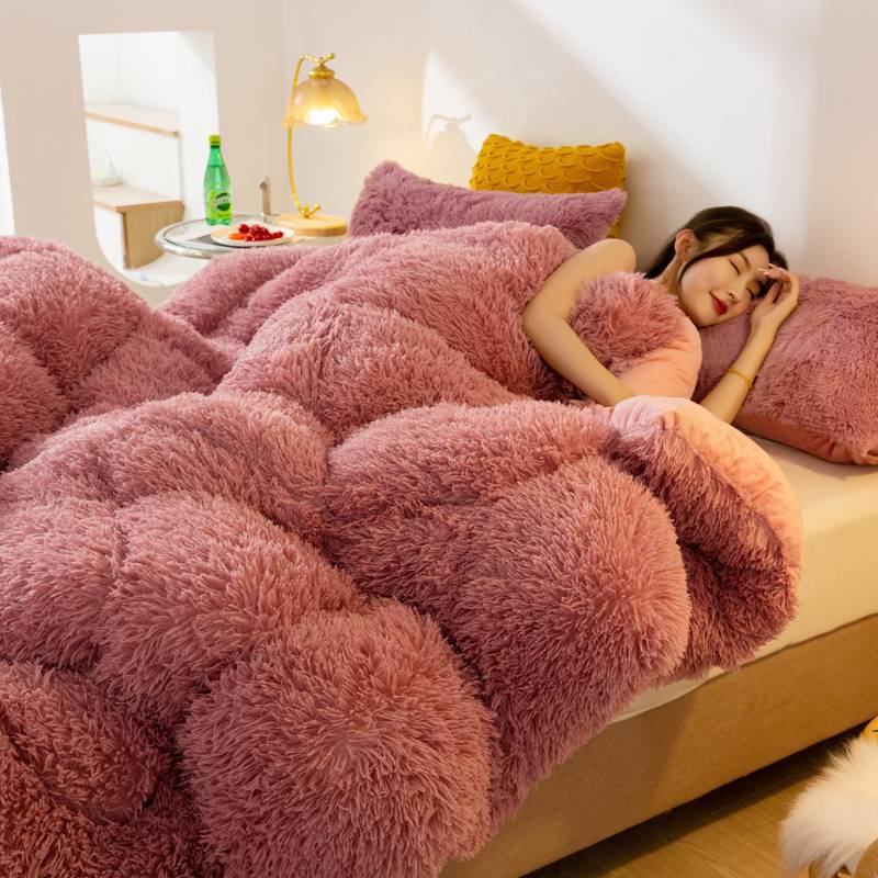 Double-Sided Velvet Winter Quilt | Mink & Crystal Fleece | 6 Colours