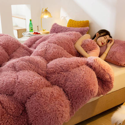 Double-Sided Velvet Winter Quilt | Mink & Crystal Fleece | 6 Colours