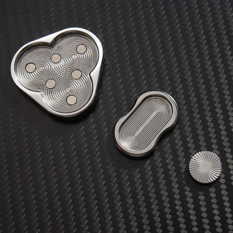 Stainless Steel Rotary Push Card Fidget Toy | Premium Desk Toy
