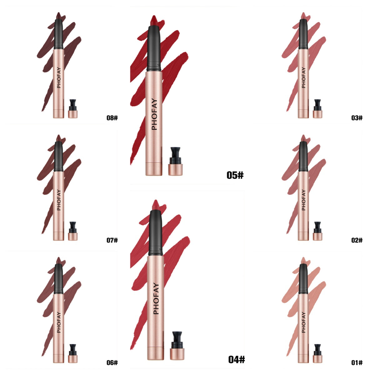 Matte Lip Liner & Lipstick Pen | 8 Shades