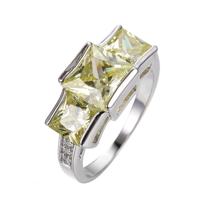 Unisex Copper Rainbow Geometric Ring – Colourful Electroplated Statement Band