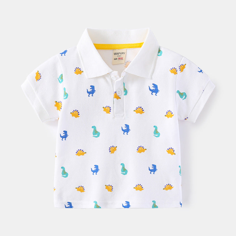 Boys' Short Sleeve Lapel Shirt | 100% Cotton, Smart Casual