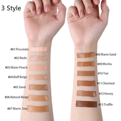 Oil-Control Liquid Foundation & Concealer – 13 Shades, Multi-Pack