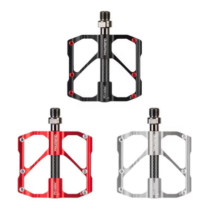 Aluminium-Magnesium Carbon Bearing Bicycle Pedals – M86C MTB & R87C Road Black, Red & Silver