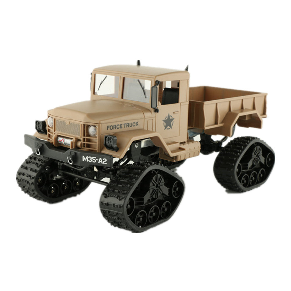 2.4GHz 4WD Military RC Truck – Front Lights, 3kg Load & Camera Option