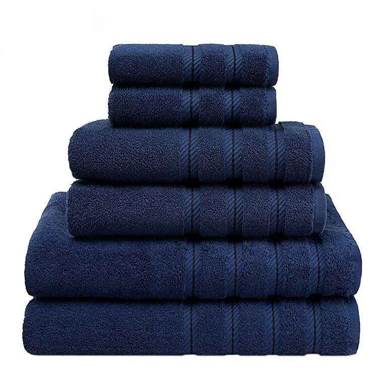 Long Staple Cotton Towel Set – Absorbent 3-Piece Bath Towel Bundle