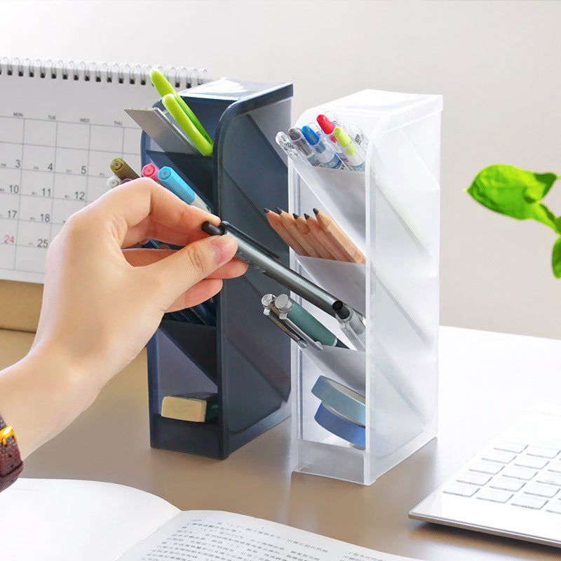 Desktop Pen & Stationery Holder | Cylinder or Divided Grid | Desk Organiser