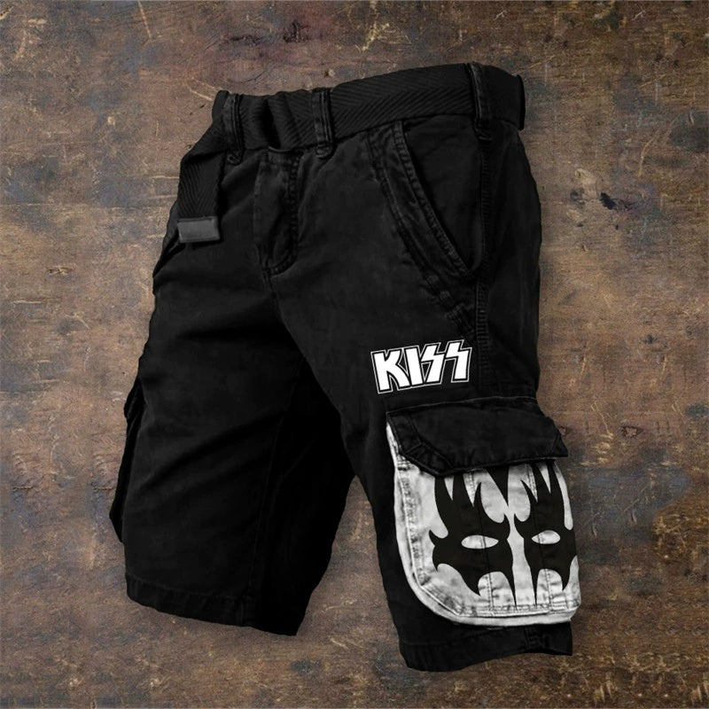 Men's 3D Digital Print Zip-Fly Shorts