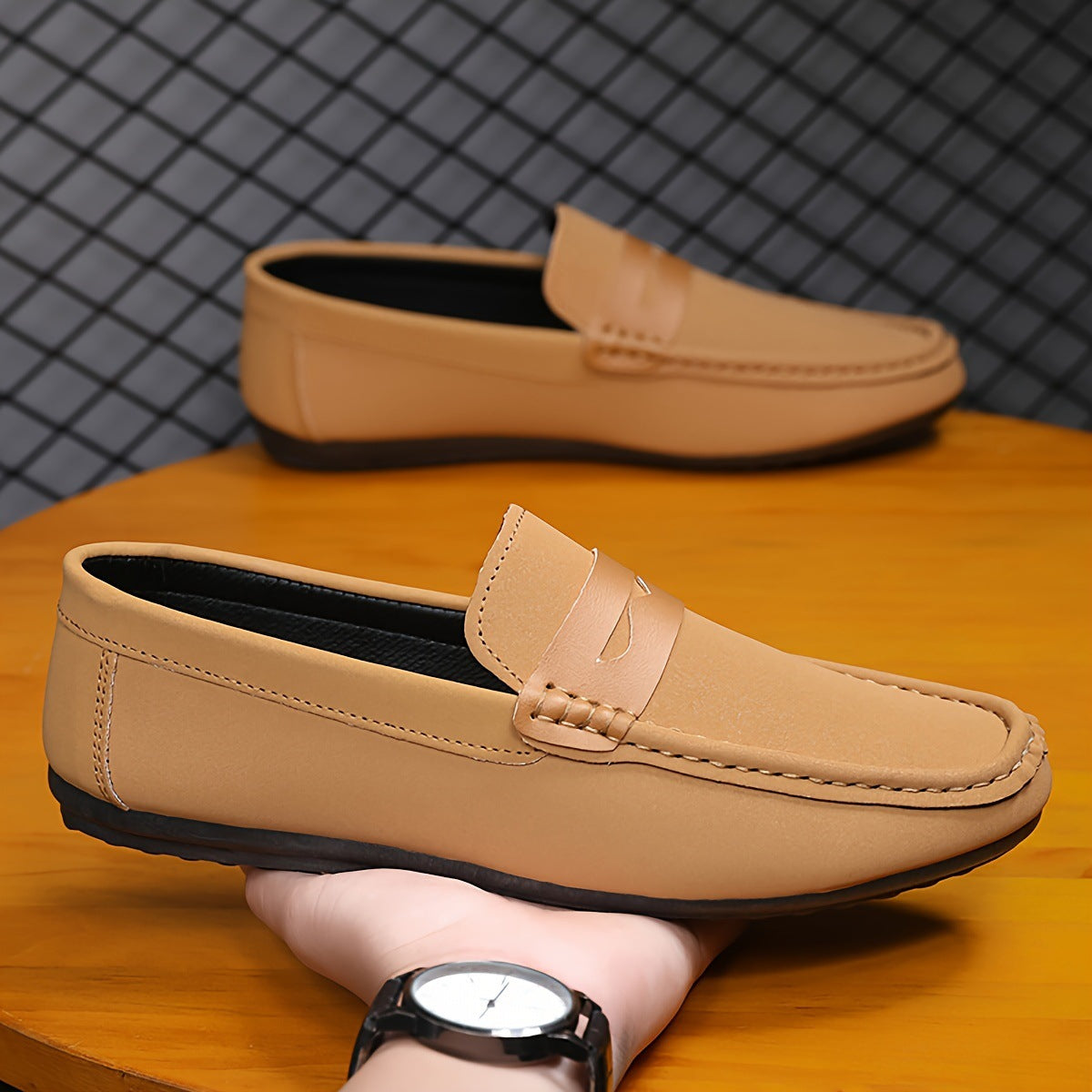 Men's Canvas Penny Loafer Slip-On Shoes | Sizes 24.5-28cm