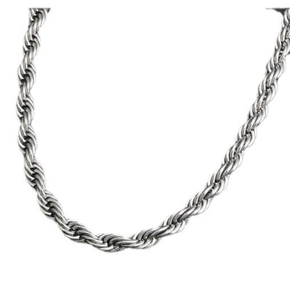 Stainless Steel Twist Chain Titanium Steel Necklace For Men And Women