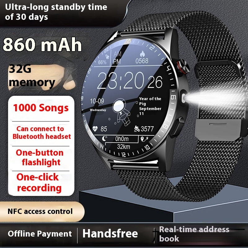 Smartwatch with Bluetooth Calling & Flashlight – TFT, 14-Day Battery