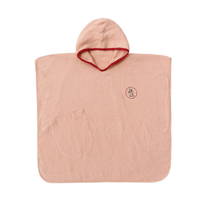 Children's 4-Layer Cotton Gauze Hooded Bath Towel | Wearable Poncho