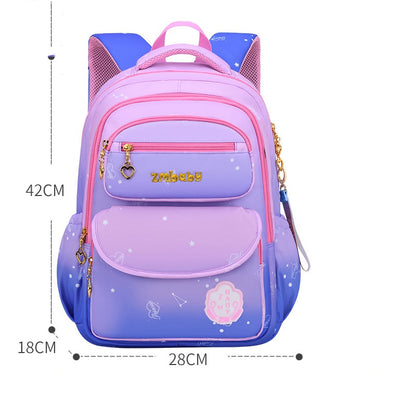 Girls' Embroidered Waterproof School Backpack 36–55L – S & L