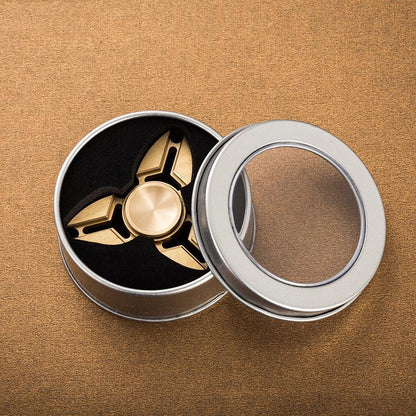 Triangular Brass Fingertip Spinning Top Decompression Toy