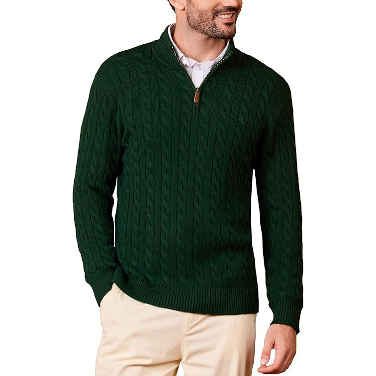 Men's Thermal Knit Pullover Sweater | Long Sleeve Casual Top M–2XL