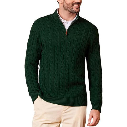 Men's Thermal Knit Pullover Sweater | Long Sleeve Casual Top M–2XL
