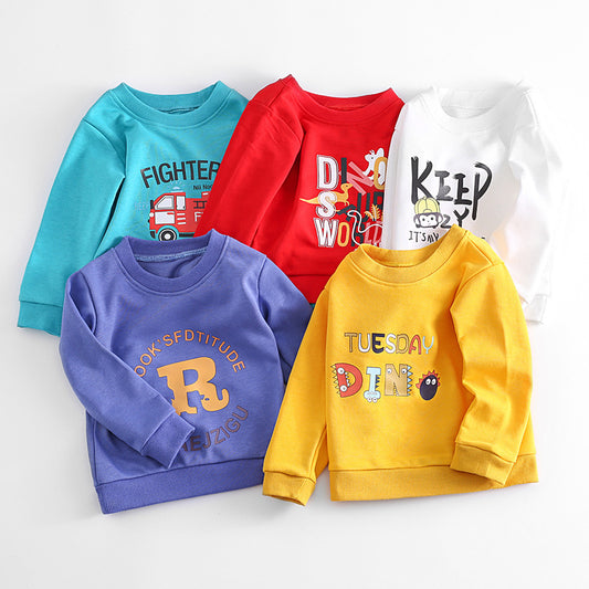 Children's Cartoon Cotton Sweatshirt Pullover | Kids Casual Top