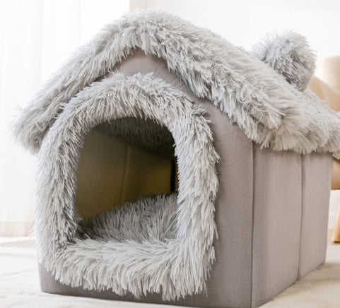 Foldable Enclosed Pet Cave Bed – Warm Kennel for Dogs & Cats | 13 Designs | S, M & L