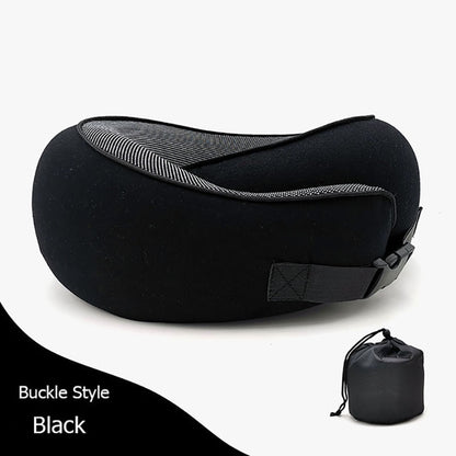 Memory Foam Travel Neck Pillow — U-Shaped Neck Support for Flights, Commuting & Long Journeys
